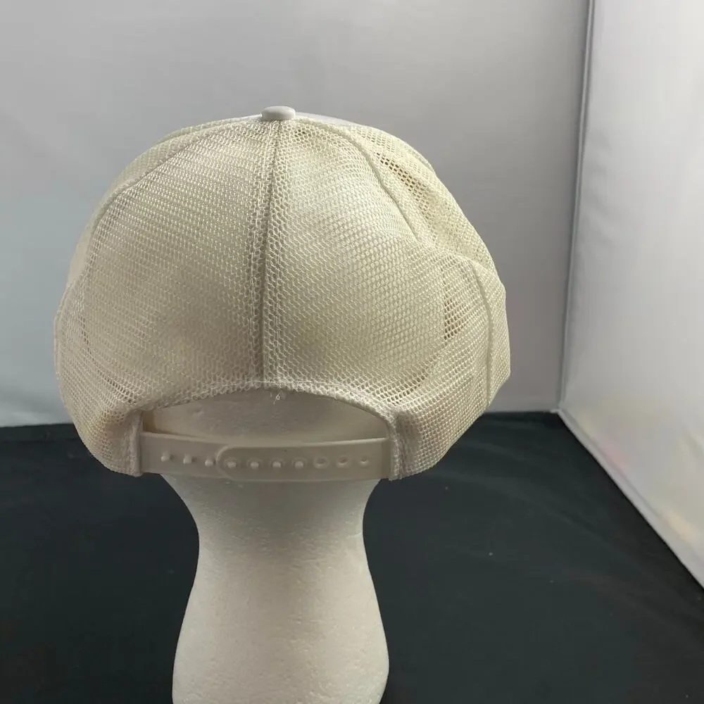 White Vintage Gold Leaf Hat Lewisport Ky Sesquicentennial 1839-1989 Promo Cap - Picture 3 of 6